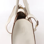 Prada Bibliothèque Leather 2Way Shoulder Bag in White