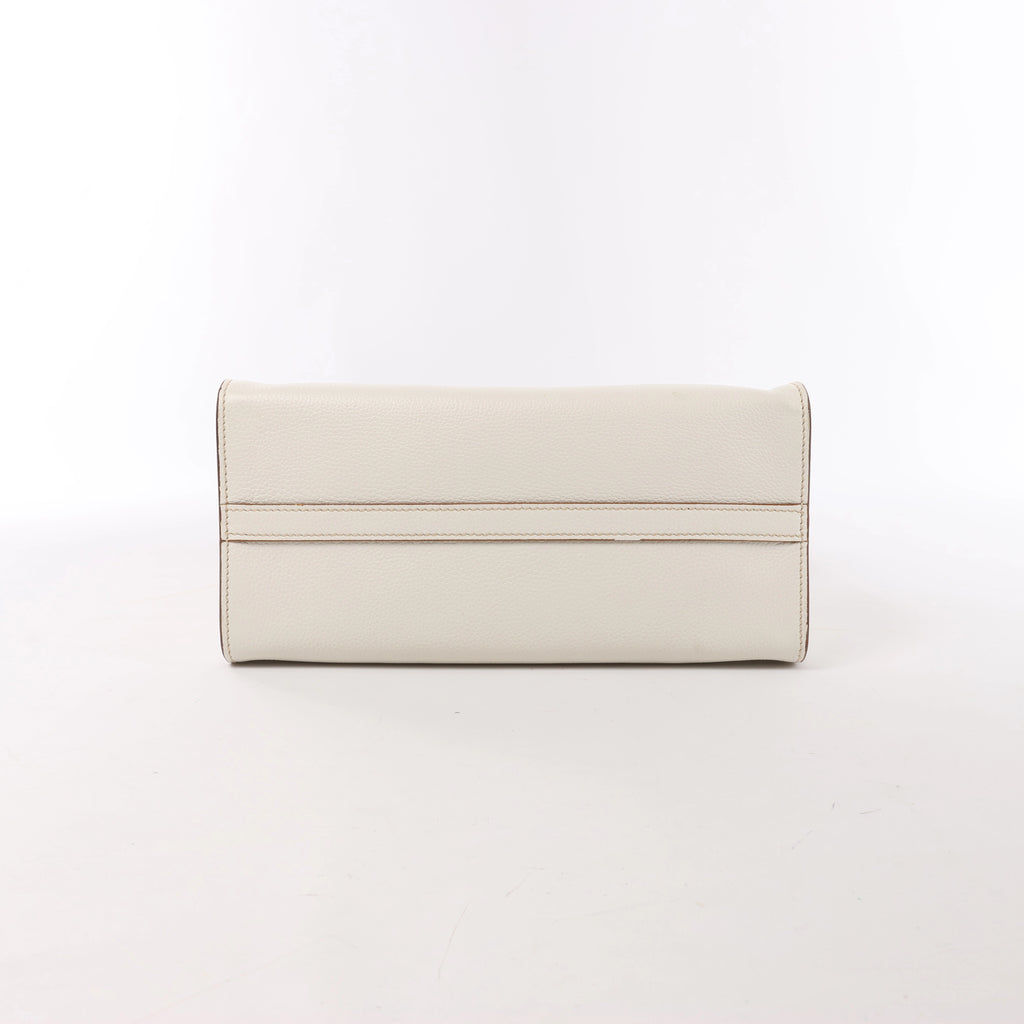 Prada Bibliothèque Leather 2Way Shoulder Bag in White