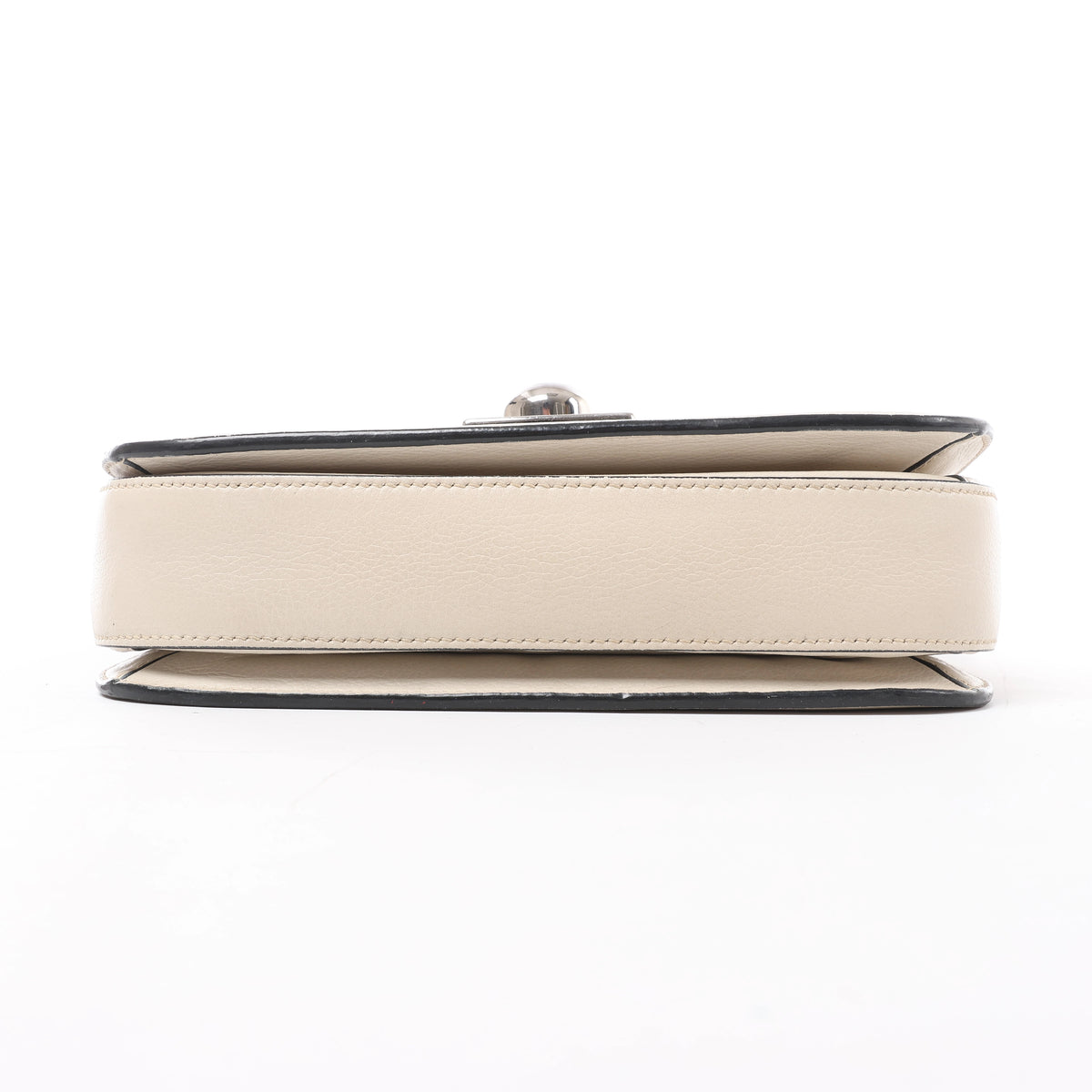 Prada Arcade Glace Leather Chain Crossbody Bag in White