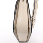 Prada Arcade Glace Leather Chain Crossbody Bag in White