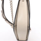 Prada Arcade Glace Leather Chain Crossbody Bag in White