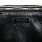 Prada Arcade Glace Leather Chain Crossbody Bag in White
