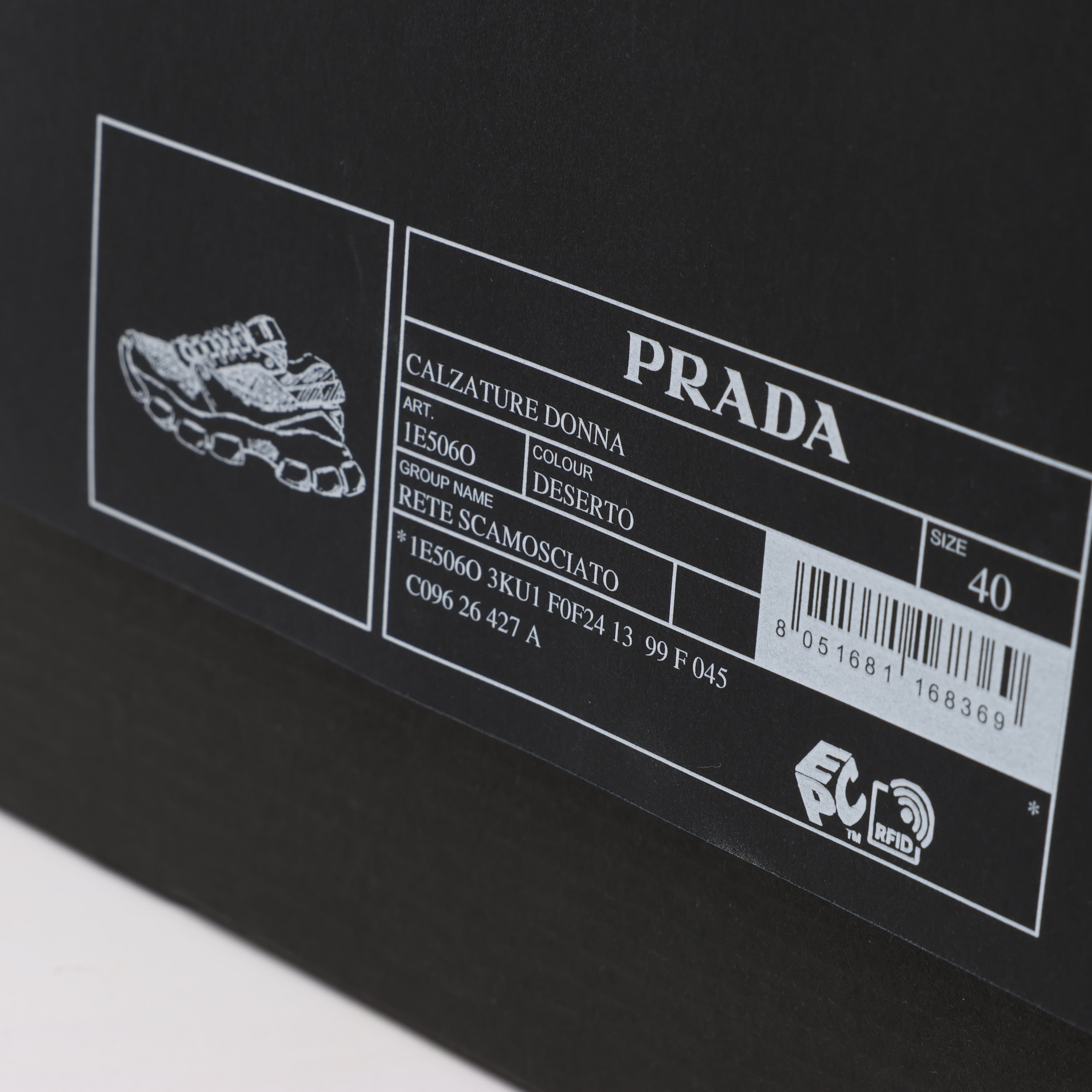 PRADA Mesh x Suede Sneakers in Beige, Size EU 40