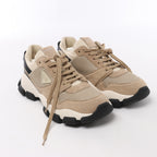 PRADA Mesh x Suede Sneakers in Beige, Size EU 40