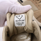 PRADA Mesh x Suede Sneakers in Beige, Size EU 40
