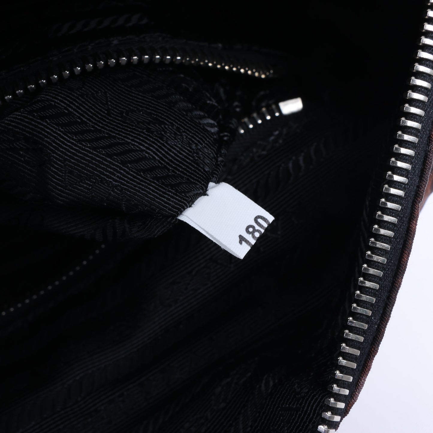 Prada Tessuto Stampato Nylon & Leather 2Way Handag in Black x Purple BL0922