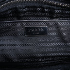 Prada Tessuto Stampato Nylon & Leather 2Way Handag in Black x Purple BL0922
