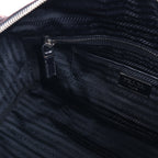 Prada Tessuto Stampato Nylon & Leather 2Way Handag in Black x Purple BL0922