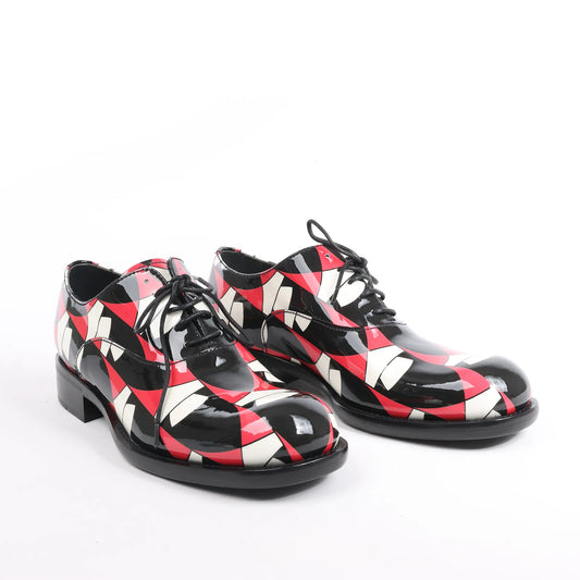 PRADA Patent Leather Leather Shoes in Multicolor, Size 38 EU