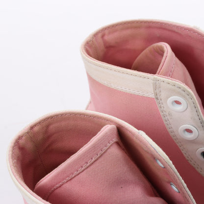 PRADA Canvas-Sneaker mit Colorblock-Muster und Keilabsatz in Pink, Größe 39 EU