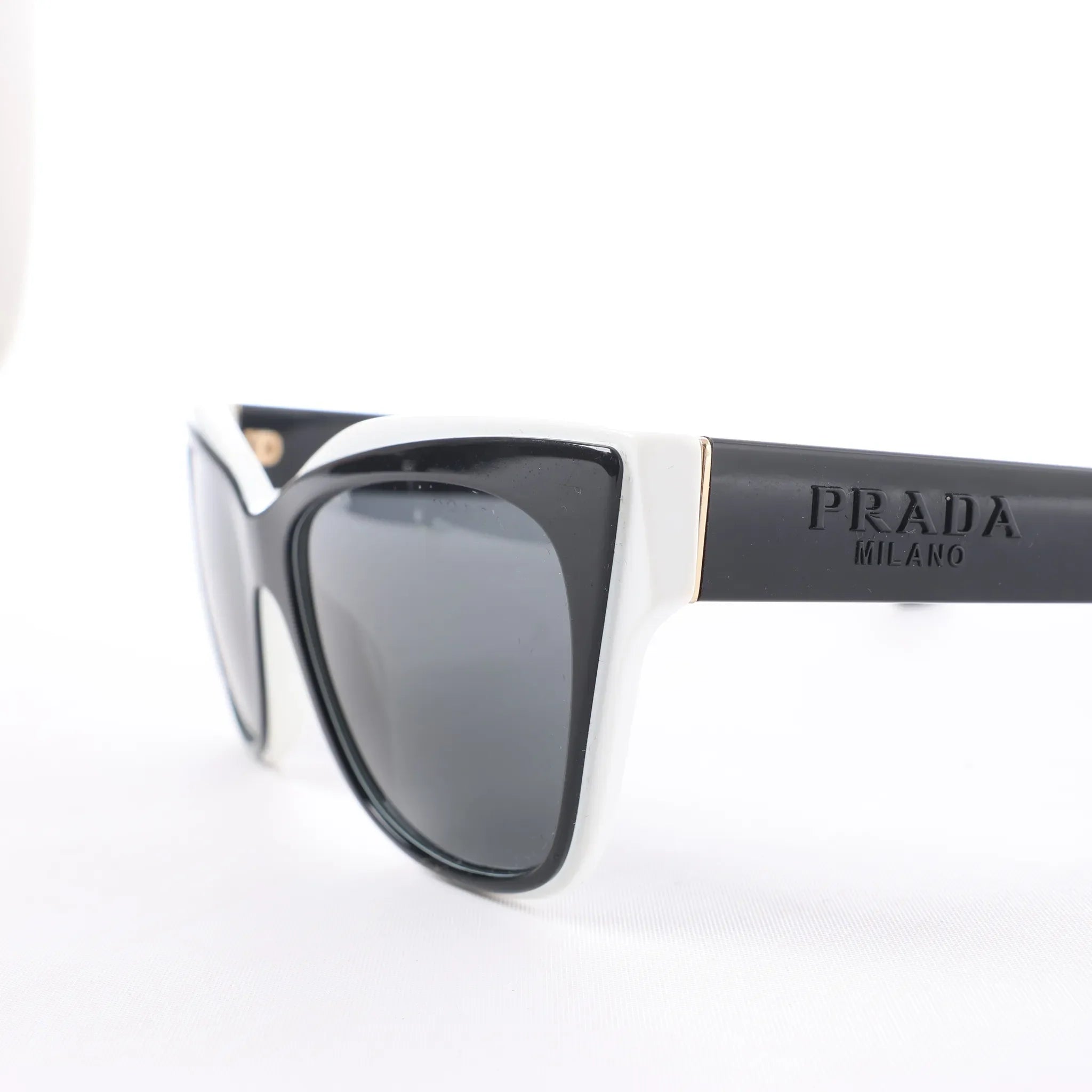 Prada SPR 23X Sunglasses in Black/White