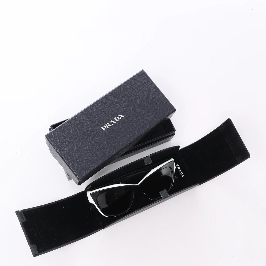 Prada SPR 23X Sunglasses in Black/White