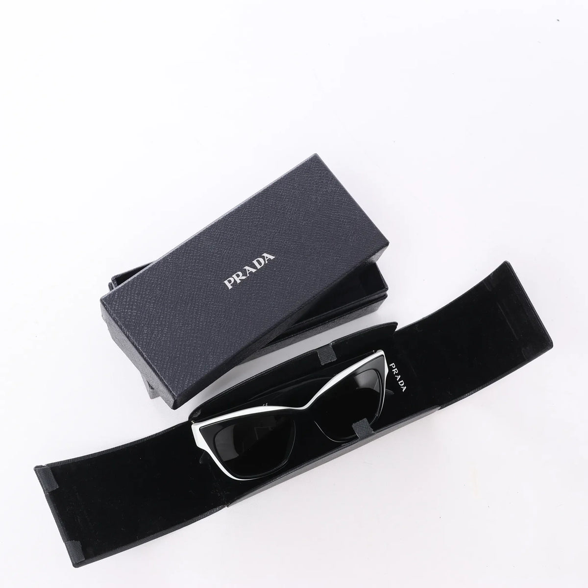 Prada SPR 23X Sunglasses in Black/White