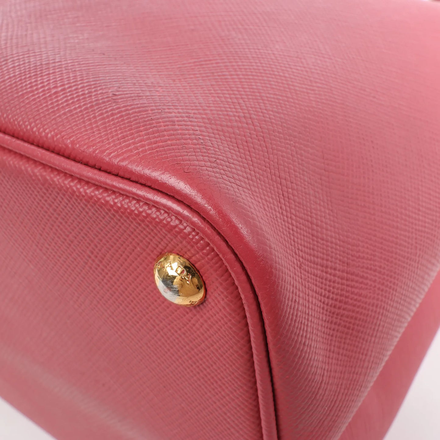 Prada Cuir Saffiano Lux Leather 2Way Handbag in Pink