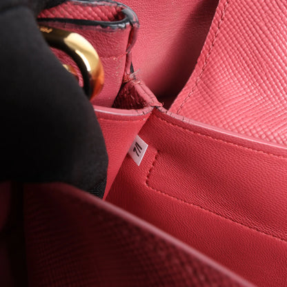 Prada Cuir Saffiano Lux Leder 2-Wege-Handtasche in Rosa