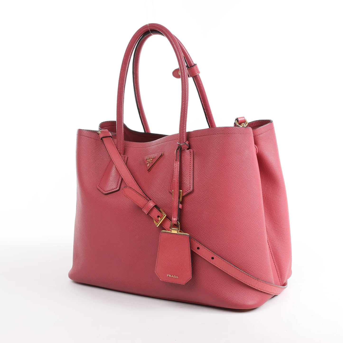Prada Cuir Saffiano Lux Leather 2Way Handbag in Pink
