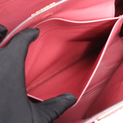 Prada Cuir Saffiano Lux Leather 2Way Handbag in Pink