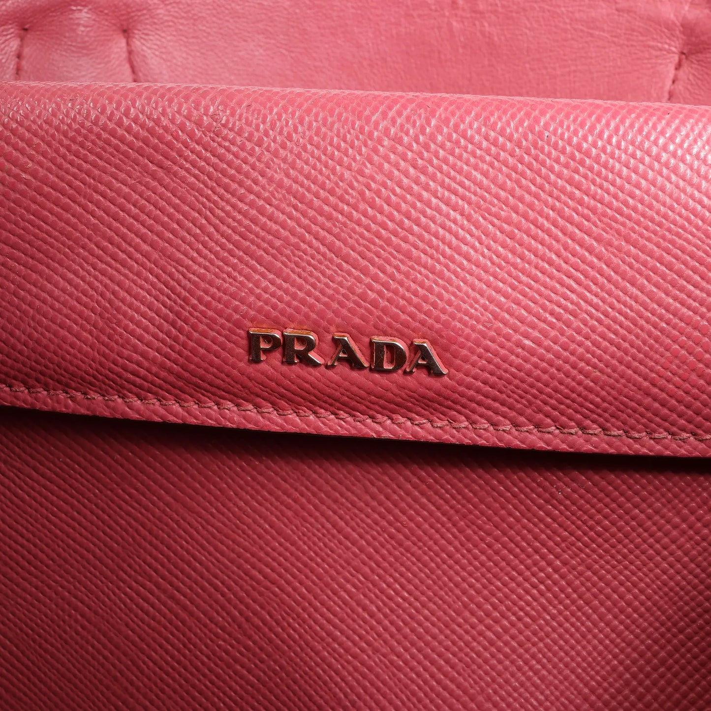 Prada Cuir Saffiano Lux Leather 2Way Handbag in Pink