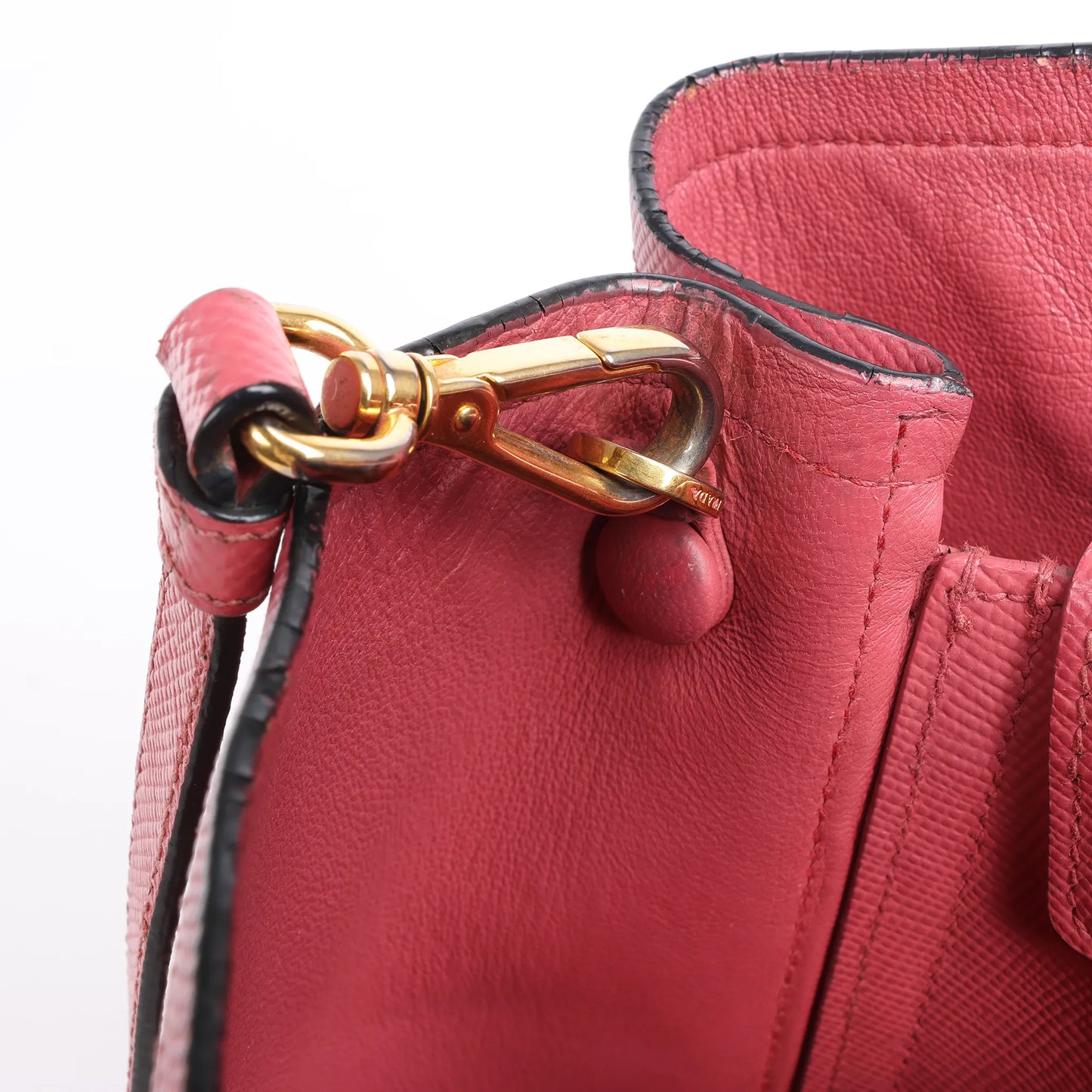 Prada Cuir Saffiano Lux Leather 2Way Handbag in Pink