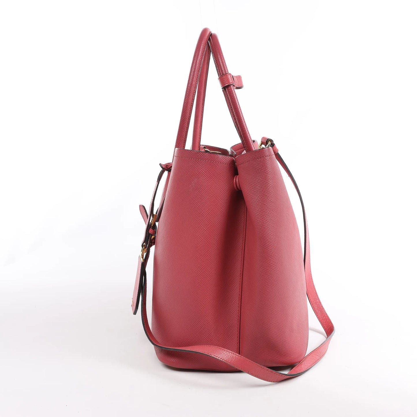 Prada Cuir Saffiano Lux Leather 2Way Handbag in Pink