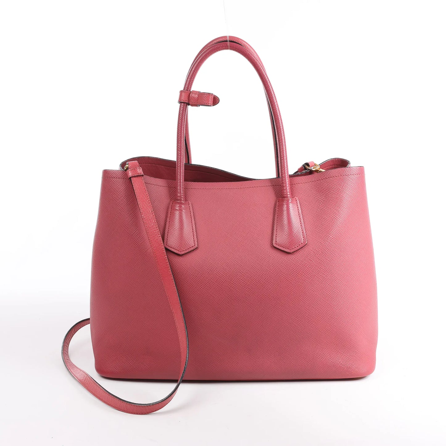 Prada Cuir Saffiano Lux Leder 2-Wege-Handtasche in Rosa