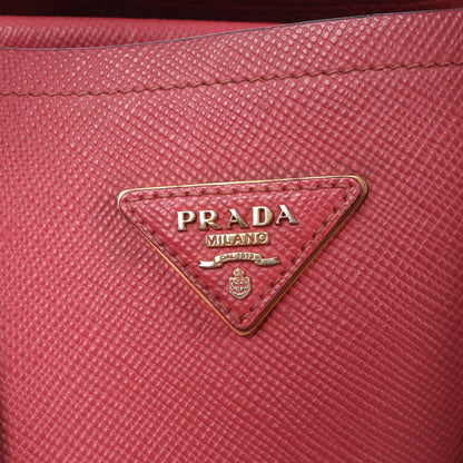 Prada Cuir Saffiano Lux Leder 2-Wege-Handtasche in Rosa