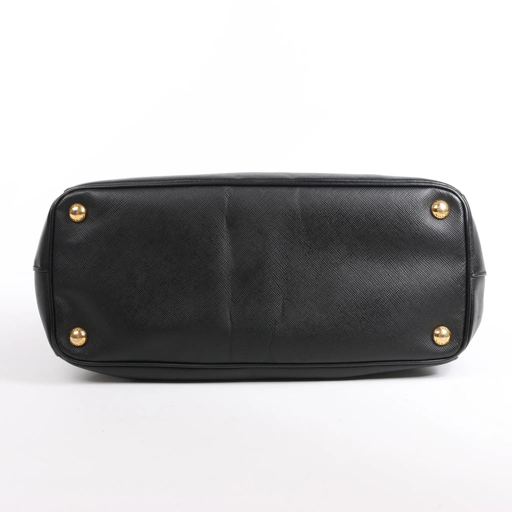 Prada Galleria Saffiano Lux Leather 2Way Handbag in Black