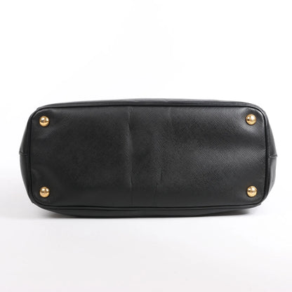 Prada Galleria Saffiano Lux Leather 2Way Handbag in Black