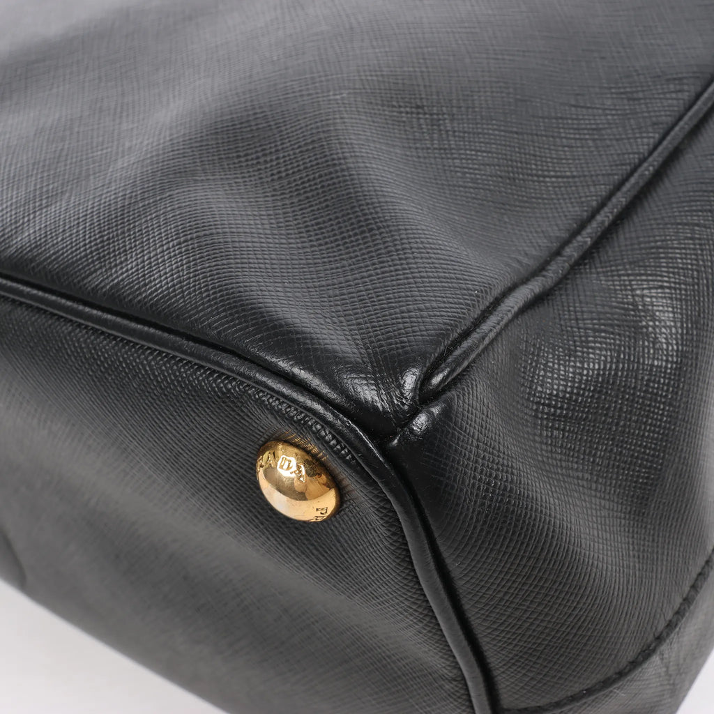 Prada Galleria Saffiano Lux Leather 2Way Handbag in Black