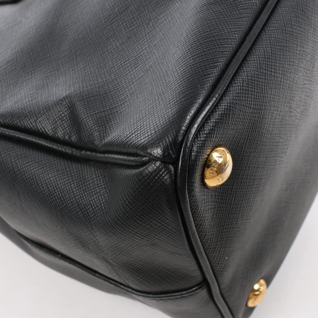 Prada Galleria Saffiano Lux Leather 2Way Handbag in Black