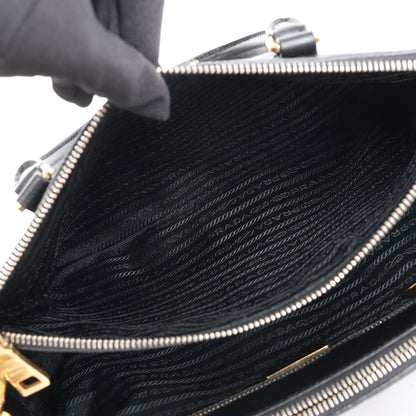 Prada Galleria Saffiano Lux Leather 2Way Handbag in Black
