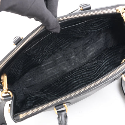 Prada Galleria Saffiano Lux Leather 2Way Handbag in Black