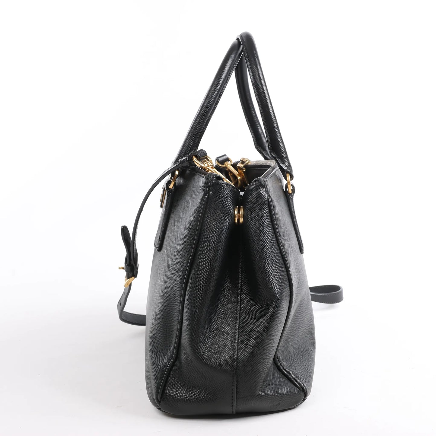 Prada Galleria Saffiano Lux Leather 2Way Handbag in Black