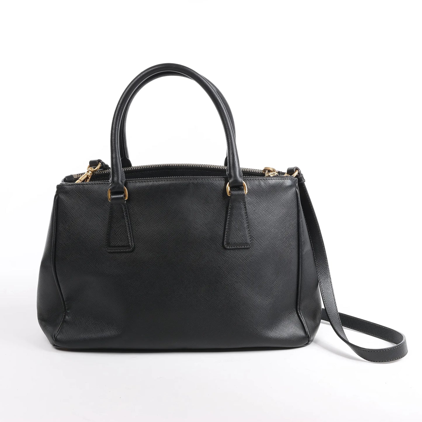 Prada Galleria Saffiano Lux Leather 2Way Handbag in Black