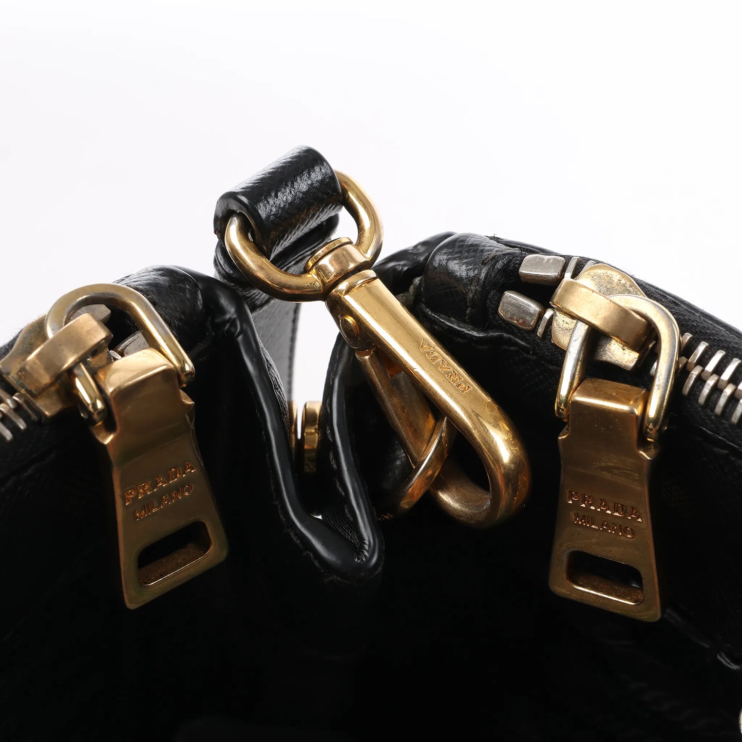 Prada Galleria Saffiano Lux Leather 2Way Handbag in Black