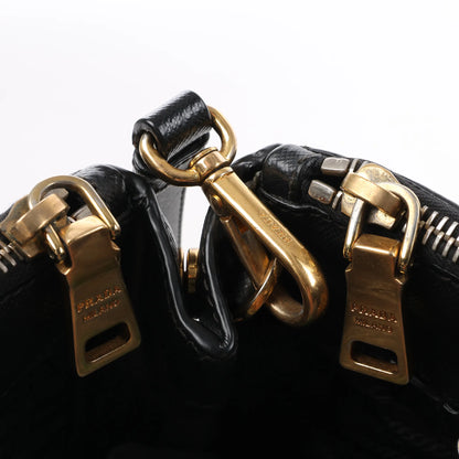 Prada Galleria Saffiano Lux Leather 2Way Handbag in Black