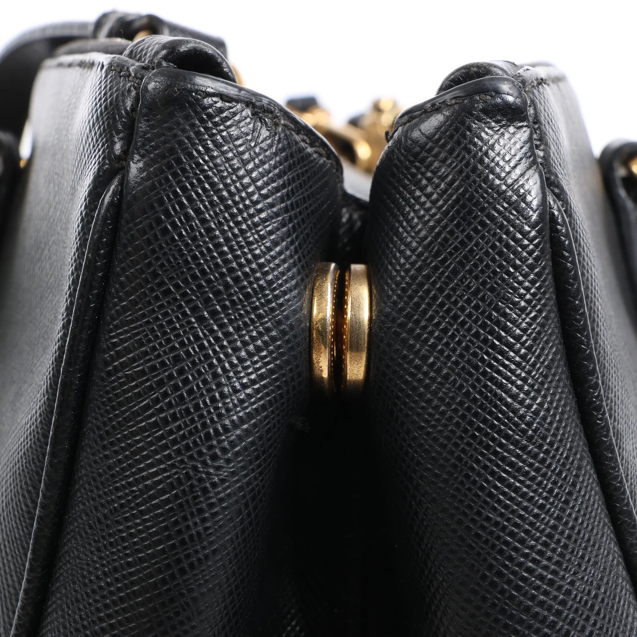 Prada Galleria Saffiano Lux Leather 2Way Handbag in Black