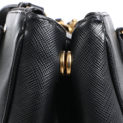 Prada Galleria Saffiano Lux Leather 2Way Handbag in Black