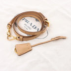 Prada Promenade Saffiano Lux Leather 2Way Handbag in Beige