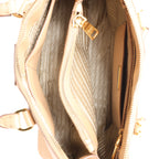 Prada Promenade Saffiano Lux Leather 2Way Handbag in Beige