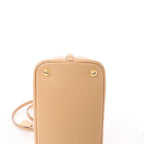 Prada Promenade Saffiano Lux Leather 2Way Handbag in Beige