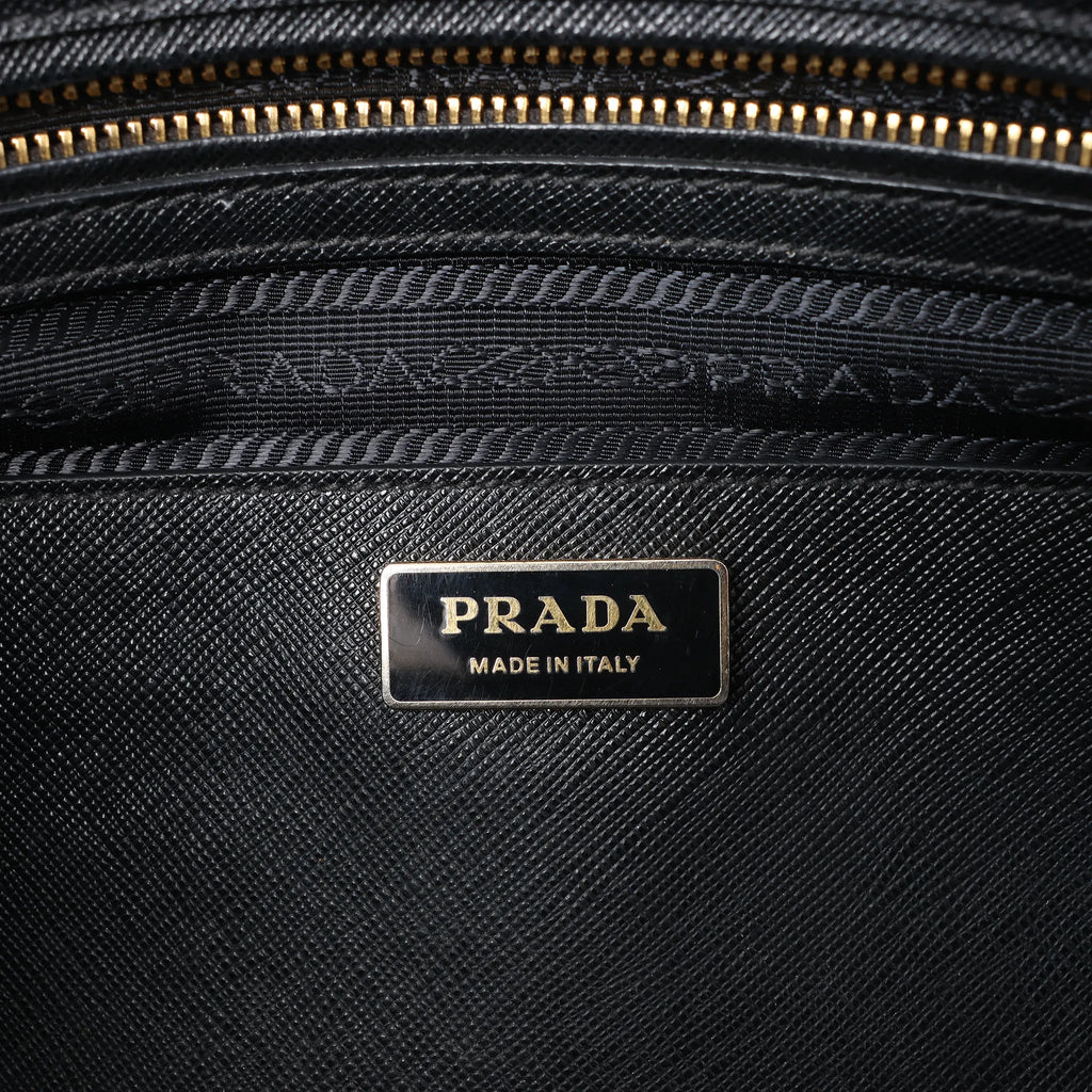 Prada Galleria Saffiano Lux Leather 2Way Handbag in Black