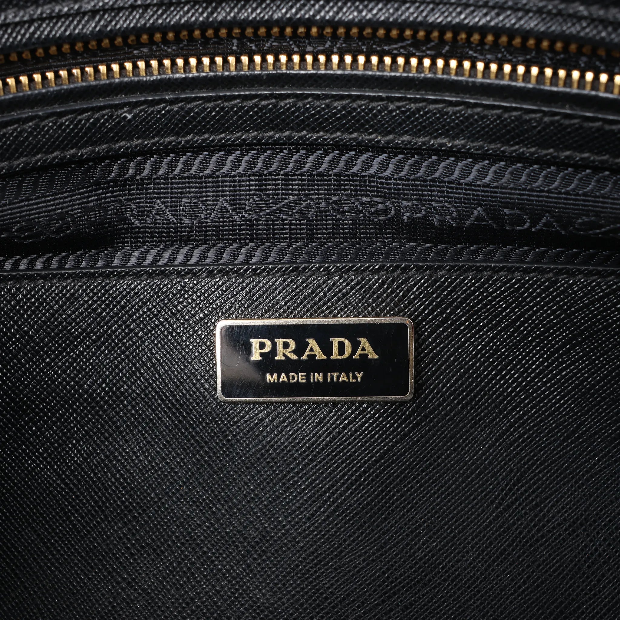 Prada Galleria Saffiano Lux Leather 2Way Handbag in Black