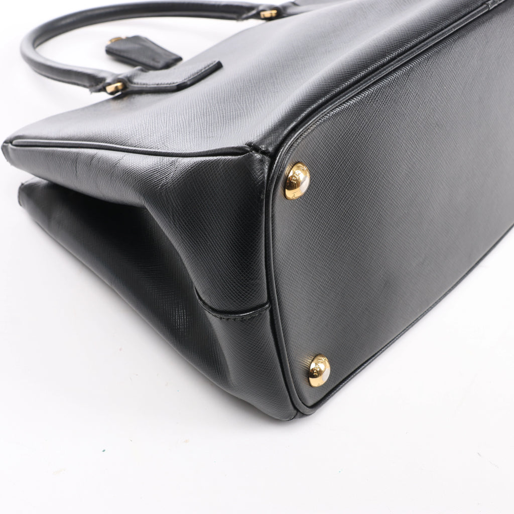 Prada Galleria Saffiano Leather 2Way Handbag in Black