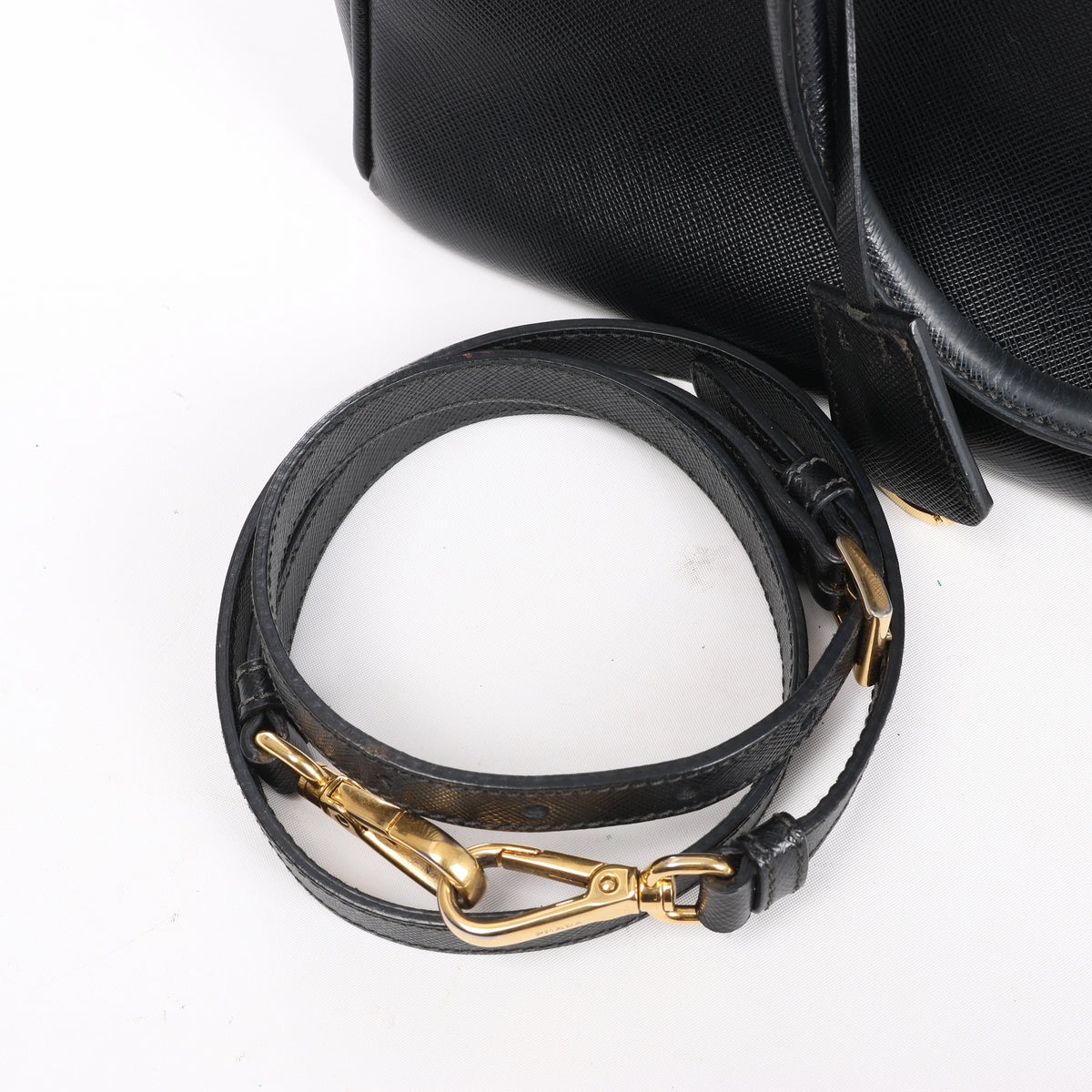 Prada Galleria Saffiano Leather 2Way Handbag in Black