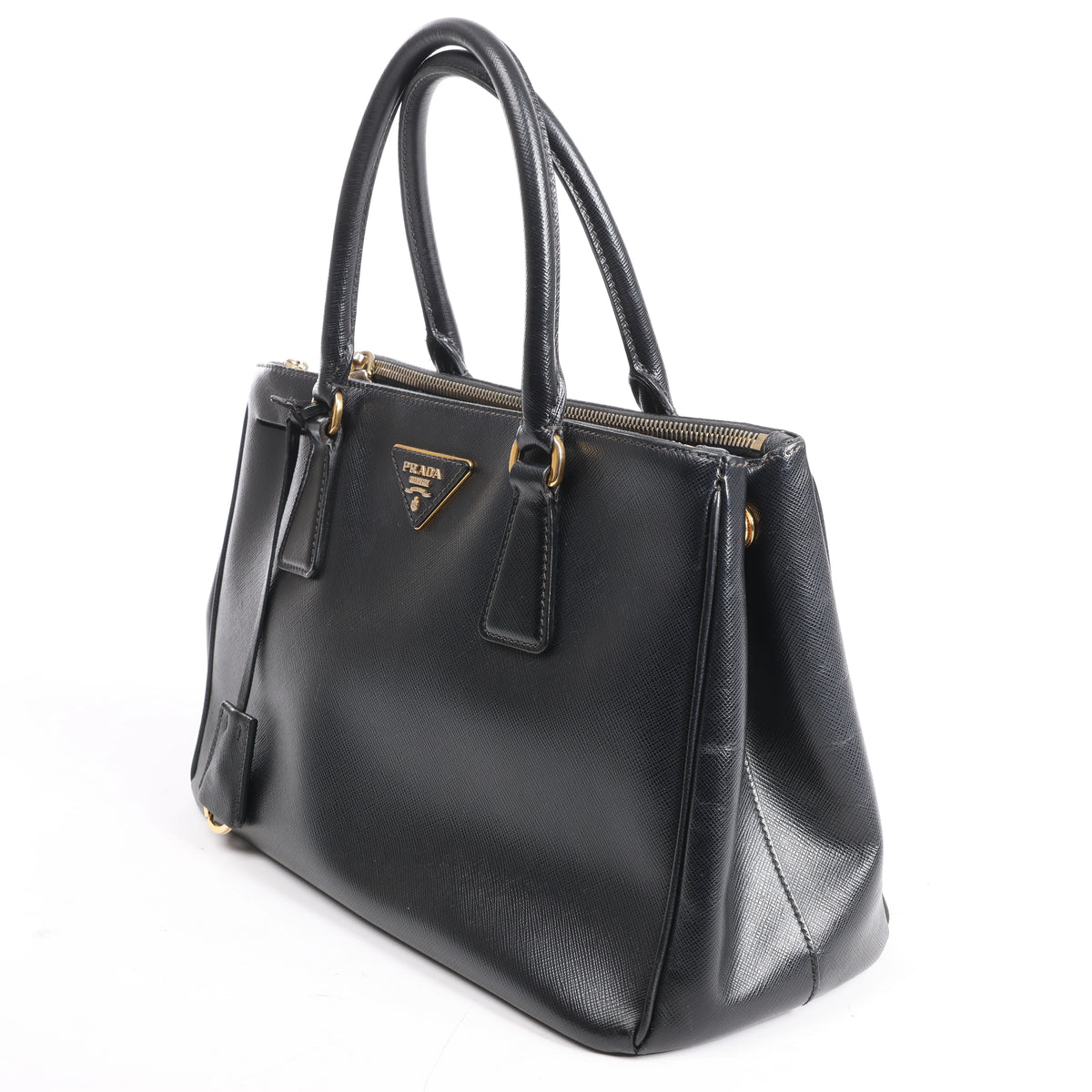 Prada Galleria Saffiano Leather 2Way Handbag in Black