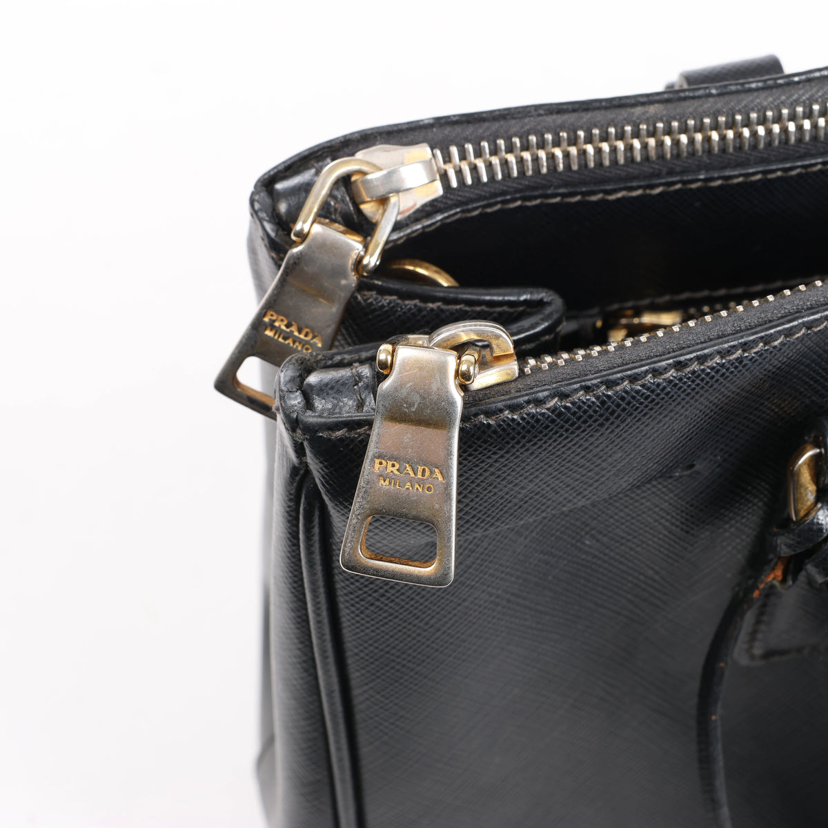 Prada Galleria Saffiano Leather 2Way Handbag in Black