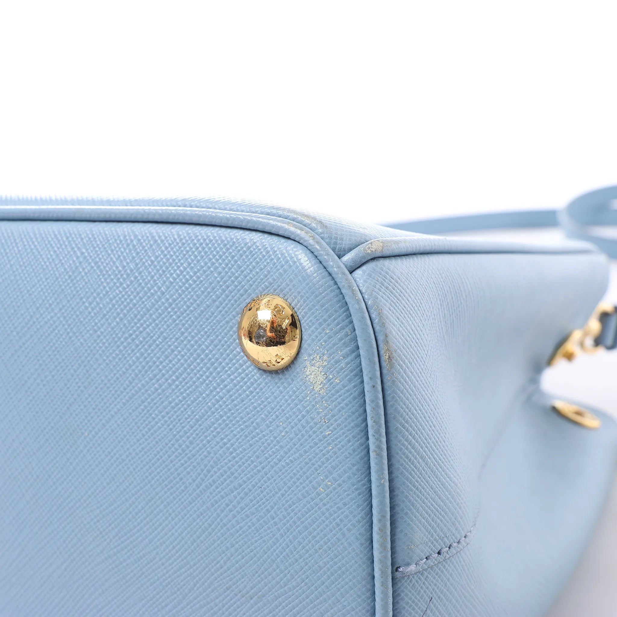 Prada Galleria Saffiano Lux Leather 2Way Handbag in Blue