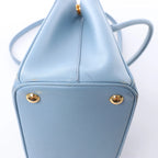 Prada Galleria Saffiano Lux Leather 2Way Handbag in Blue