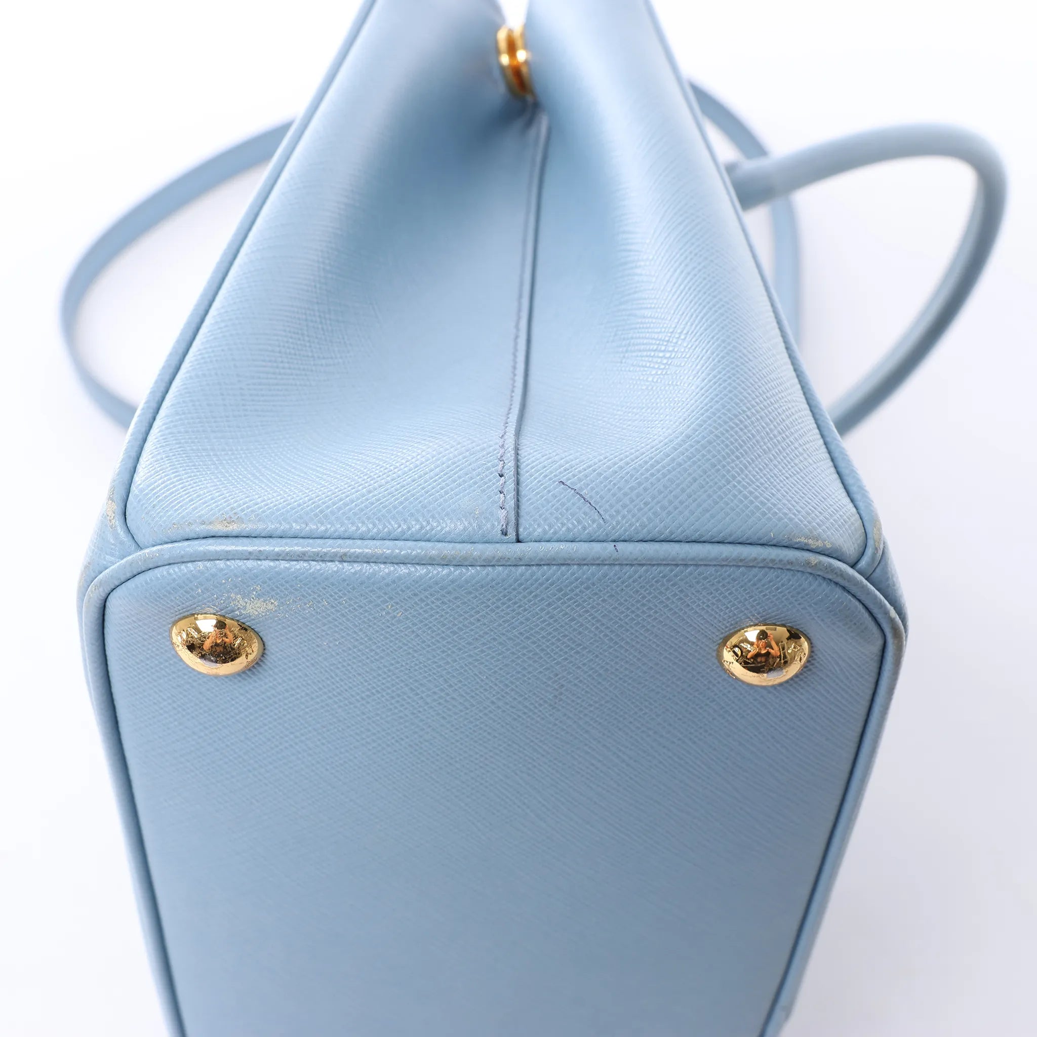 Prada Galleria Saffiano Lux Leather 2Way Handbag in Blue